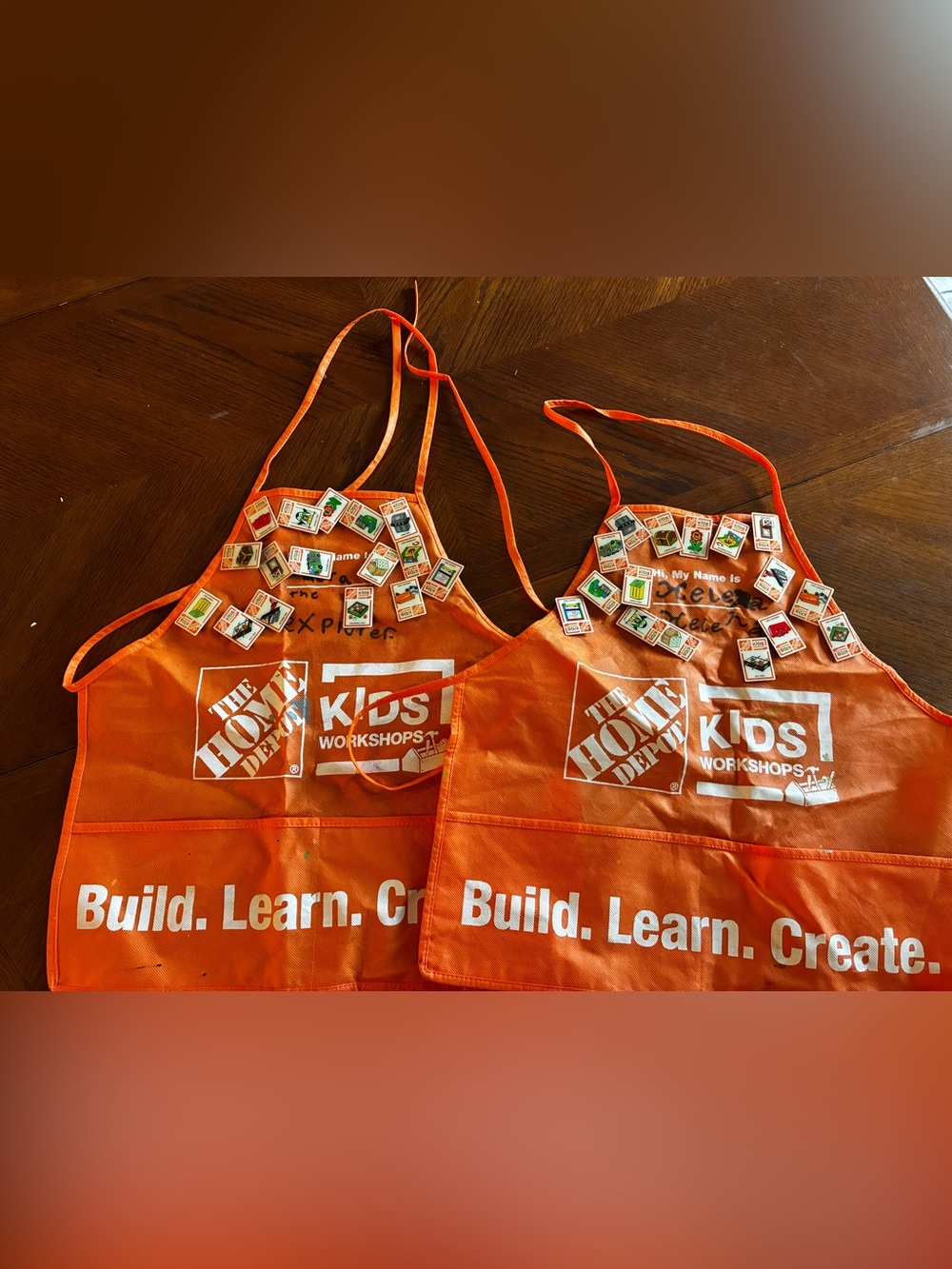 Home Depot Kids Craft Apron Pins